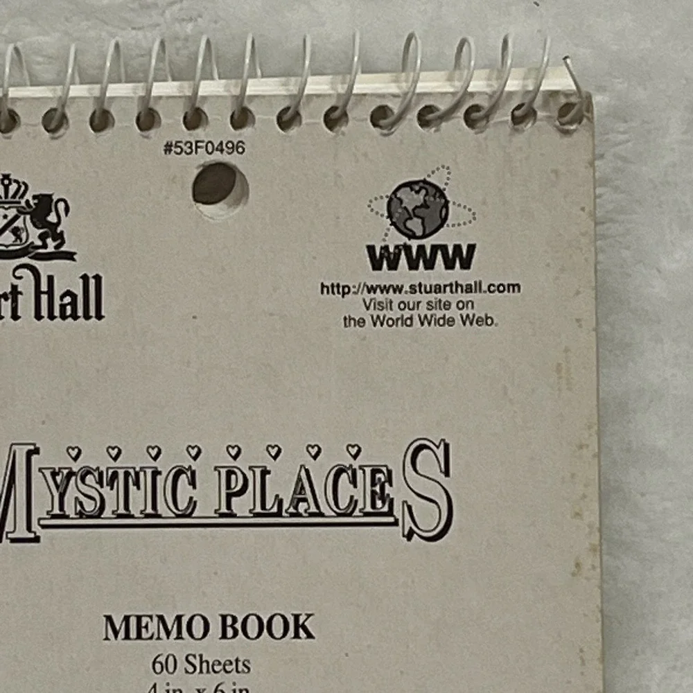 Vintage 1996 Stuart Hall Mystic Places Unicorn Waterfall Flip Spiral Notebook